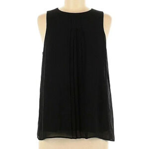 Massimo Dutti Front Pleated Sleeveless Blouse Size M